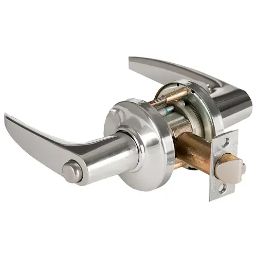 9K Series 2-3/4" Backset Privacy 16 Lever and C Rose with ANSI Strike Bright Chrome Finish 9K Series 2-3/4" Backset Privacy 16 Lever and C Rose with ANSI Strike Bright Chrome Finish