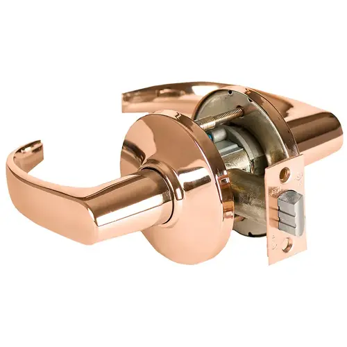 Cylindrical Lock Bright Bronze Clear Coated Cylindrical Lock Bright Bronze Clear Coated