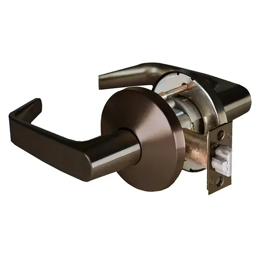 Grade 1 Passage Cylindrical Lock, Lost Motion, 15 Lever, L Rose, Non-Keyed, Oil-Rubbed Bronze Finish, 4-7/8" ANSI Strike, Non-handed Oil-Rubbed Bronze Grade 1 Passage Cylindrical Lock, Lost Motion, 15 Lever, L Rose, Non-Keyed, Oil-Rubbed Bronze Finish, 4-7/8" ANSI Strike, Non-handed Oil-Rubbed Bronze