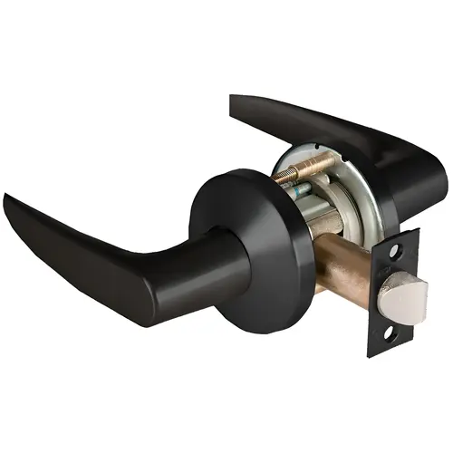 Patio Lever, Straight Lever with K Rose (No Ring, 3" Diameter), S3 ASA Strike (4-7/8" x 1-1/4"), 2-3/4" Backset, Grade 1, 622/US19 Flat Black Patio Lever, Straight Lever with K Rose (No Ring, 3" Diameter), S3 ASA Strike (4-7/8" x 1-1/4"), 2-3/4" Backset, Grade 1, 622/US19 Flat Black