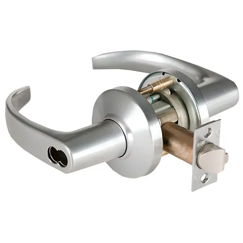 9K Service Station (E) Lock - Grade 1 Cylindrical Keyed Lever Lock Satin Chrome 9K Service Station (E) Lock - Grade 1 Cylindrical Keyed Lever Lock Satin Chrome