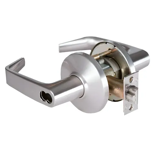 9K Entry Lock (AB) - Grade 1 Cylindrical Keyed Lever Lock Satin Chrome 9K Entry Lock (AB) - Grade 1 Cylindrical Keyed Lever Lock Satin Chrome