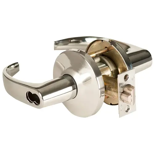 Cylindrical Lock Bright Nickel Plated Clear Coated Cylindrical Lock Bright Nickel Plated Clear Coated