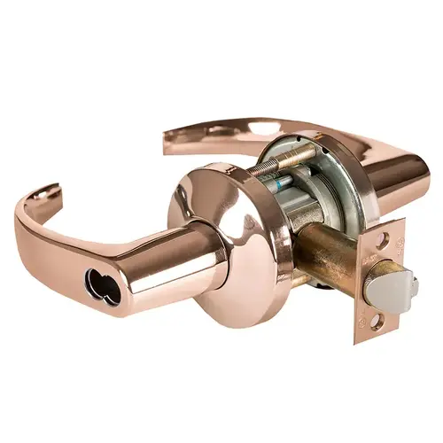 Cylindrical Lock Bright Bronze Clear Coated Cylindrical Lock Bright Bronze Clear Coated