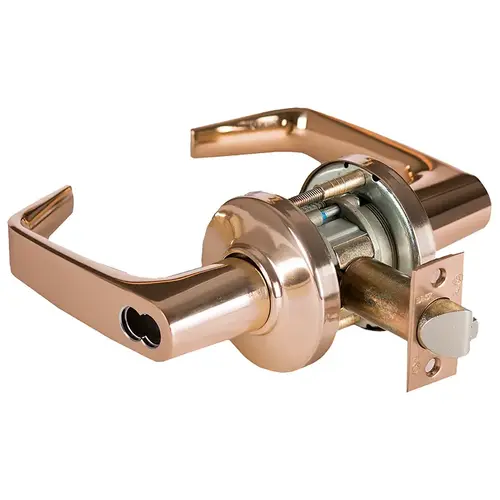Cylindrical Lock Bright Bronze Clear Coated Cylindrical Lock Bright Bronze Clear Coated