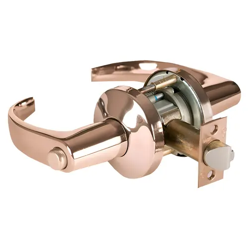 Cylindrical Lock Bright Bronze Clear Coated Cylindrical Lock Bright Bronze Clear Coated