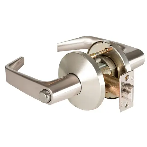 Cylindrical Lock Satin Nickel Plated Clear Coated Cylindrical Lock Satin Nickel Plated Clear Coated