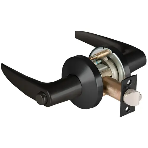 KIT - Hospital Privacy Lever, Straight Lever with K Rose (No Ring, 3" Diameter), STK T Strike (2-3/4" x 1-1/8"), 2-3/4" Backset, Grade 1, 622/US19 Flat Black KIT - Hospital Privacy Lever, Straight Lever with K Rose (No Ring, 3" Diameter), STK T Strike (2-3/4" x 1-1/8"), 2-3/4" Backset, Grade 1, 622/US19 Flat Black