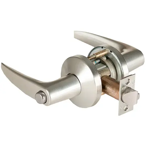 9K Series 2-3/4" Backset Privacy 16 Lever and K Rose with ANSI Strike Satin Nickel Finish 9K Series 2-3/4" Backset Privacy 16 Lever and K Rose with ANSI Strike Satin Nickel Finish