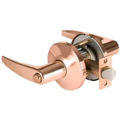 Cylindrical Lock Bright Bronze Clear Coated Cylindrical Lock Bright Bronze Clear Coated