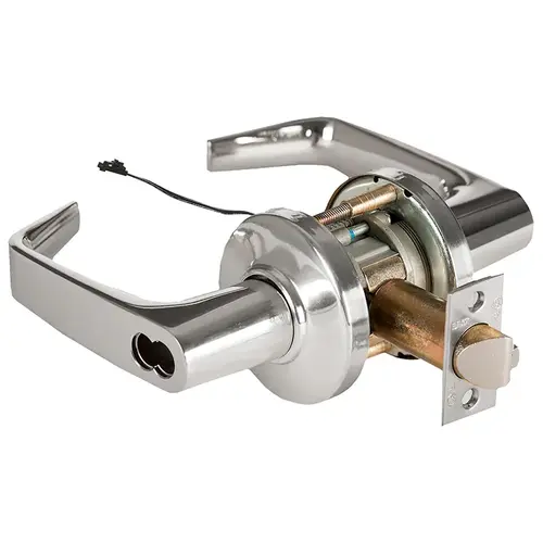 9KW Series Electrically Locked Function (Fail-Secure) Grade 1 Electromechanical Cylindrical Lever Locks Bright Chrome 9KW Series Electrically Locked Function (Fail-Secure) Grade 1 Electromechanical Cylindrical Lever Locks Bright Chrome