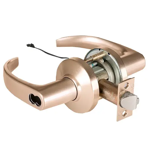 Electric Cylindrical Lock Satin Bronze Clear Coated Electric Cylindrical Lock Satin Bronze Clear Coated