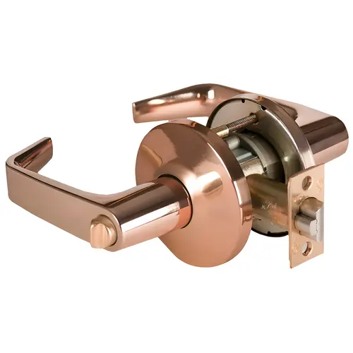Cylindrical Lock Bright Bronze Clear Coated Cylindrical Lock Bright Bronze Clear Coated