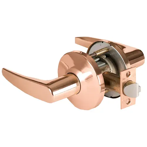 Cylindrical Lock Bright Bronze Clear Coated Cylindrical Lock Bright Bronze Clear Coated