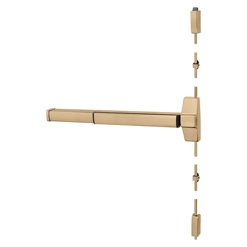 Electrified Exit Device Bright Bronze Clear Coated Electrified Exit Device Bright Bronze Clear Coated