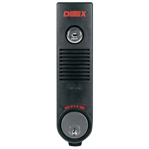 Door Prop Alarm, Surface Mount, Battery Powered, Black