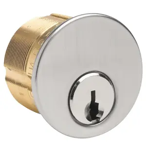 Kaba Ilco 7185SC1-26D-KA2 Keyed Alike K2 1-1/8" 5 Pin Mortise Cylinder With Schlage C Keyway and Standard Cam Satin Chrome Finish