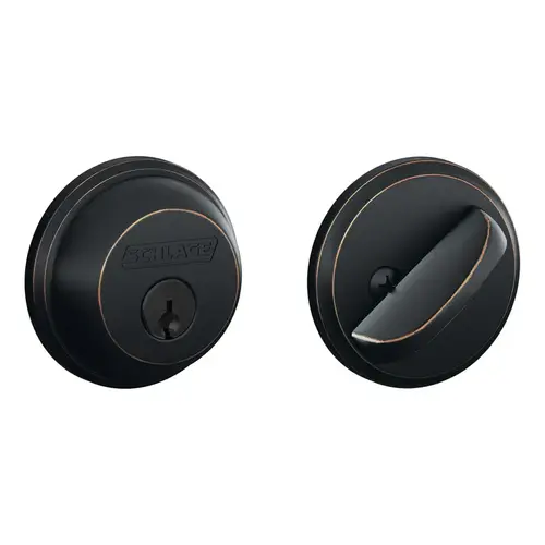 Grade 1 Single Cylinder Deadbolt, Conventional Cylinder, Triple Option Latch, Round Corner Strike with Reinforcer, Keyed Alike, Antique Bronze Antique Bronze Grade 1 Single Cylinder Deadbolt, Conventional Cylinder, Triple Option Latch, Round Corner Strike with Reinforcer, Keyed Alike, Antique Bronze Antique Bronze