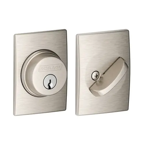 Grade 1 Single Cylinder Deadbolt, Greenwich Trim, Conventional Cylinder, Triple Option Latch, Round Corner Strike with Reinforcer, Keyed Different, Satin Nickel Plated Clear Coated Satin Nickel Plated Clear Coated Grade 1 Single Cylinder Deadbolt, Greenwich Trim, Conventional Cylinder, Triple Option Latch, Round Corner Strike with Reinforcer, Keyed Different, Satin Nickel Plated Clear Coated Satin Nickel Plated Clear Coated
