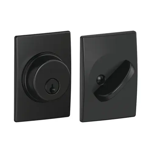 Grade 1 Single Cylinder Deadbolt, Greenwich Trim, Conventional Cylinder, Triple Option Latch, Round Corner Strike with Reinforcer, Keyed Alike, Flat Black Coated Flat Black Coated Grade 1 Single Cylinder Deadbolt, Greenwich Trim, Conventional Cylinder, Triple Option Latch, Round Corner Strike with Reinforcer, Keyed Alike, Flat Black Coated Flat Black Coated