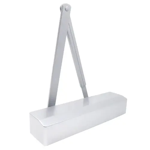 Grade 1 Heavy Duty Surface Door Closer, Adjustable Size 1-6, Heavy Duty Top Jamb Arm with Stop for 3-1/2 to 6-1/2" Reveal, Push Side, Aluminum Painted Finish, Non-handed Aluminum Painted Grade 1 Heavy Duty Surface Door Closer, Adjustable Size 1-6, Heavy Duty Top Jamb Arm with Stop for 3-1/2 to 6-1/2" Reveal, Push Side, Aluminum Painted Finish, Non-handed Aluminum Painted