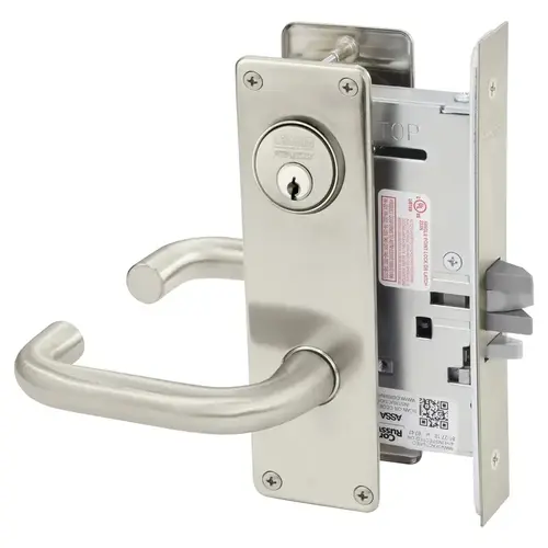 Mortise Lock Satin Nickel Plated Clear Coated Mortise Lock Satin Nickel Plated Clear Coated