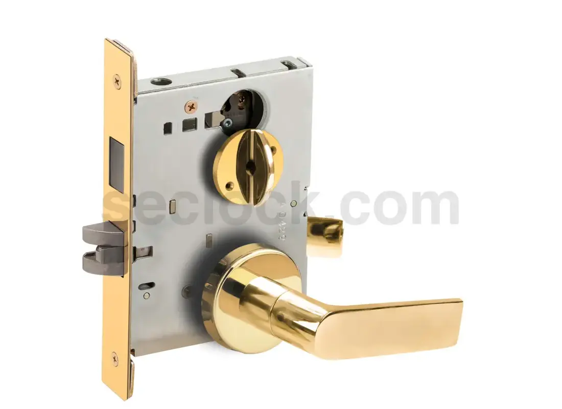 Schlage LV9444 01B 605 Mortise Lock Bright Brass Buy Now, image size:1100x800
