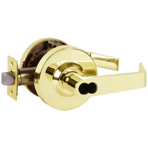 Storeroom Cylindrical SR Lever Lock with LFIC Bright Brass Finish Storeroom Cylindrical SR Lever Lock with LFIC Bright Brass Finish