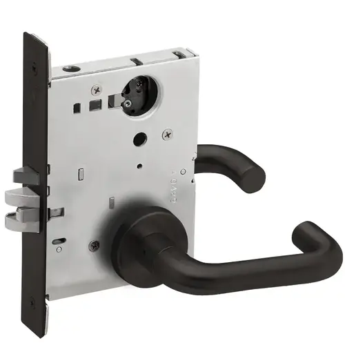 Entry / Office Mortise Lock Less Cylinder with 03 Lever and A Rose Matte Black Finish Entry / Office Mortise Lock Less Cylinder with 03 Lever and A Rose Matte Black Finish
