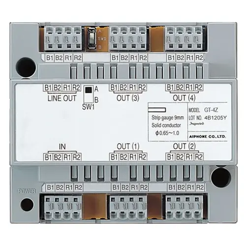 GT Series 4-Way Video Distribution Adapter for Use with Up To Four Tenant Station Trunk Lines, Grey