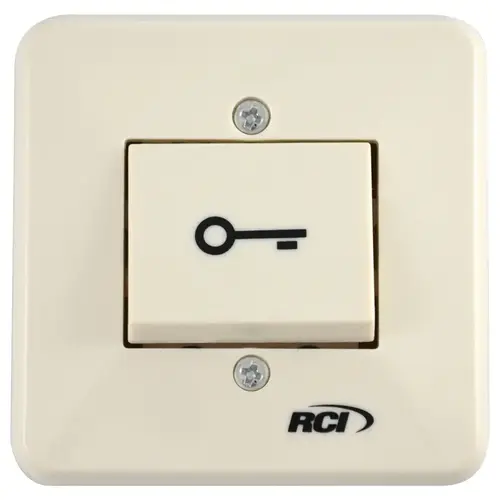 Momentary Flush Rocker Switch, White Finish Tan Painted