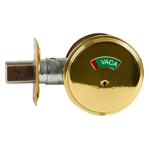 Occupancy Indicator X T-Turn Deadbolt, Adjustable Backset, 605/US3 Bright Brass Occupancy Indicator X T-Turn Deadbolt, Adjustable Backset, 605/US3 Bright Brass