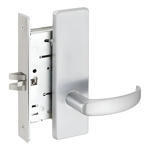 Passage Quantum Gala Mortise Lock Satin Chrome Finish Passage Quantum Gala Mortise Lock Satin Chrome Finish