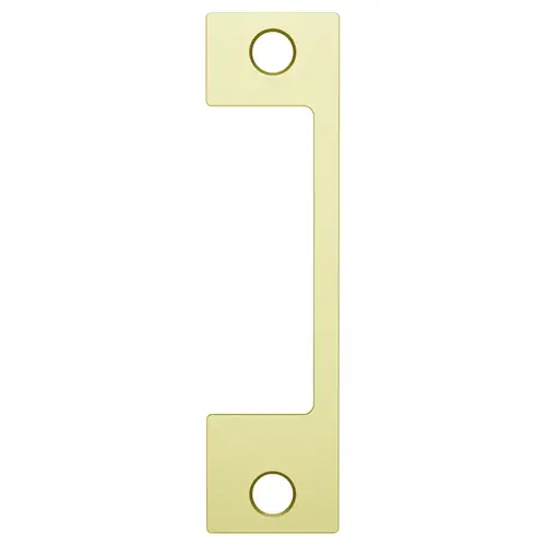 Faceplate for HES 1006 Series Electric Strikes for Mortise Lockset where Deadlatch is Above the Latchbolt and the Deadbolt is for Night-Latch Function Bright Brass Faceplate for HES 1006 Series Electric Strikes for Mortise Lockset where Deadlatch is Above the Latchbolt and the Deadbolt is for Night-Latch Function Bright Brass