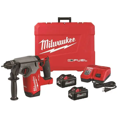 M18 FUEL Rotary Hammer Kit, Battery Included, 18 V, 6 Ah, 1 in Chuck, SDS-Plus Chuck Red M18 FUEL Rotary Hammer Kit, Battery Included, 18 V, 6 Ah, 1 in Chuck, SDS-Plus Chuck Red