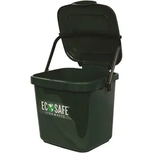ECOSAFE KCGRN Green 2.5G Kitchen Bin Fits 16 in. x 17 in. Liner
