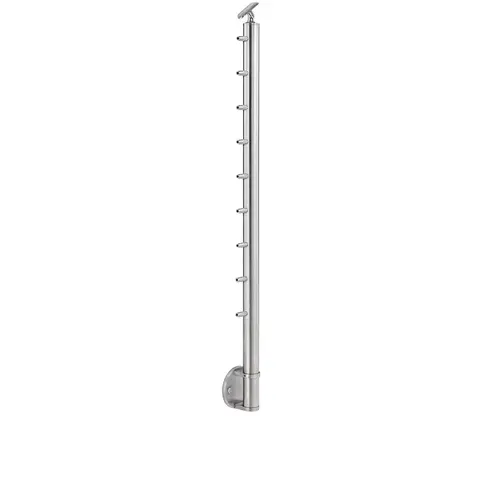 Cable Railing Posts Prefabricated, Ready To Install Adjustable Saddle Style 36" Standard Post Height Facia Mount End Type Satin Cable Railing Posts Prefabricated, Ready To Install Adjustable Saddle Style 36" Standard Post Height Facia Mount End Type Satin