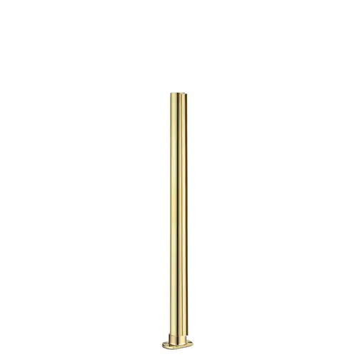 24" Tall Divider Post Flat Top Cap Cut Flange End Mount And Post Polished Brass Finish 24" Tall Divider Post Flat Top Cap Cut Flange End Mount And Post Polished Brass Finish