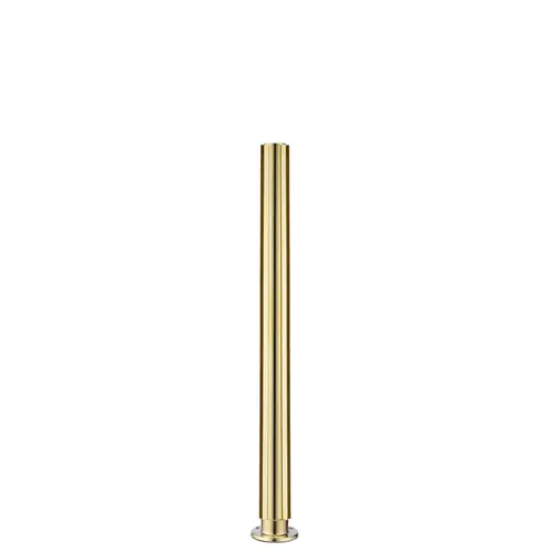 24" Tall Divider Post Flat Top Cap Flange Corner Mount And Post Polished Brass Finish