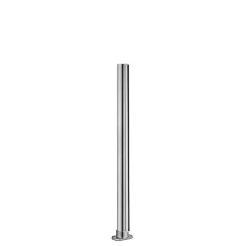 24" Tall Divider Post Flat Top Cap Cut Flange End Mount And Post Polished Stainless Steel Finish 24" Tall Divider Post Flat Top Cap Cut Flange End Mount And Post Polished Stainless Steel Finish