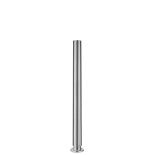 24" Tall Divider Post Flat Top Cap Flange Corner Mount And Post Polished Stainless Steel Finish 24" Tall Divider Post Flat Top Cap Flange Corner Mount And Post Polished Stainless Steel Finish