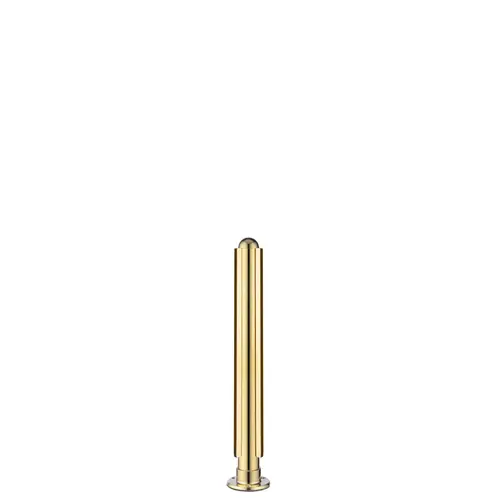 16" Tall Divider Posts Dome Top Cap Flange Corner Mount And Post Polished Brass Finish