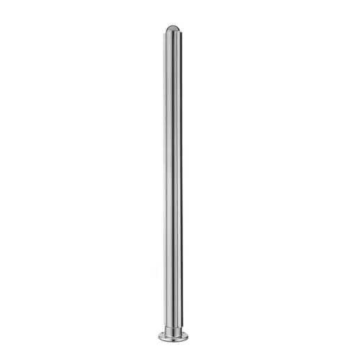 30" Tall Divider Post Dome Top Cap Flange Center Mount And Post Polished Stainless Steel Finish 30" Tall Divider Post Dome Top Cap Flange Center Mount And Post Polished Stainless Steel Finish