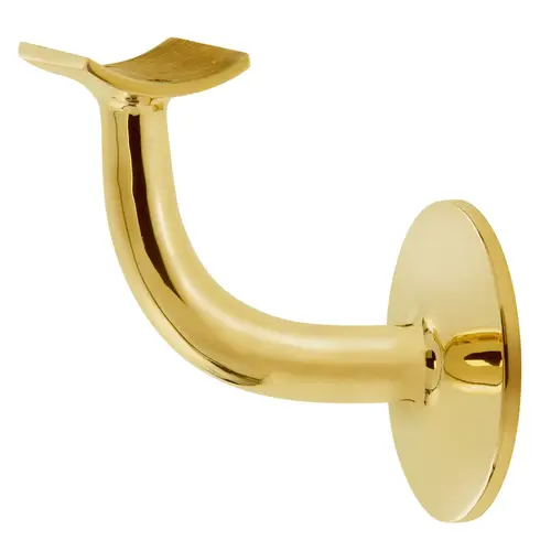 Undrilled Handrail Bracket For 2" Tubing Polished Brass Undrilled Handrail Bracket For 2" Tubing Polished Brass