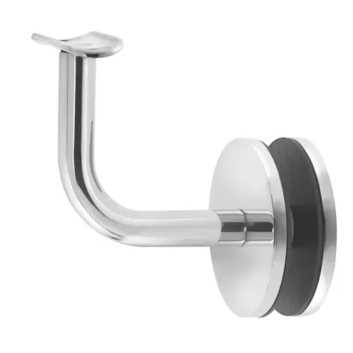Glass Mount Handrail Bracket 304 Grade Polished Stainless Steel Finish Glass Mount Handrail Bracket 304 Grade Polished Stainless Steel Finish