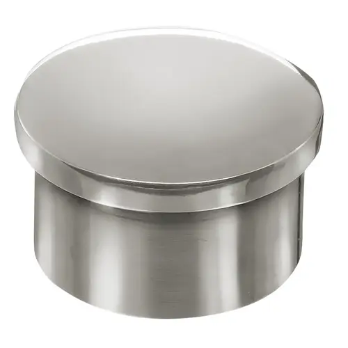 Flush End Cap For 1" Tubing Polished Stainless Steel Finish Flush End Cap For 1" Tubing Polished Stainless Steel Finish