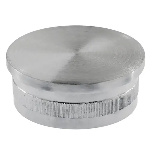 Knurled End Cap For Stainless Steel Handrail Tubing Satin Stainless Steel Finish