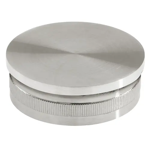Knurled End Cap Railing Component For Handrail Tubing Satin Stainless Steel Finish Knurled End Cap Railing Component For Handrail Tubing Satin Stainless Steel Finish