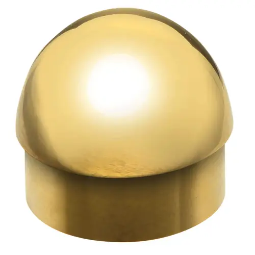 Rounded End Cap For Handrail Tubing Polished Brass Finish Rounded End Cap For Handrail Tubing Polished Brass Finish
