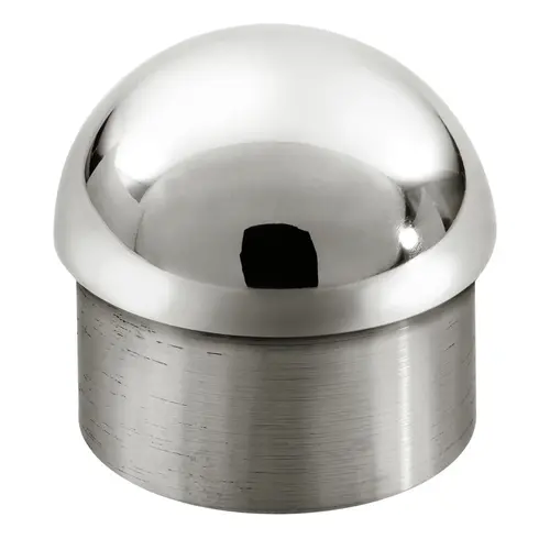 Rounded End Cap For Stainless Steel Handrail Polished Stainless Steel Finish